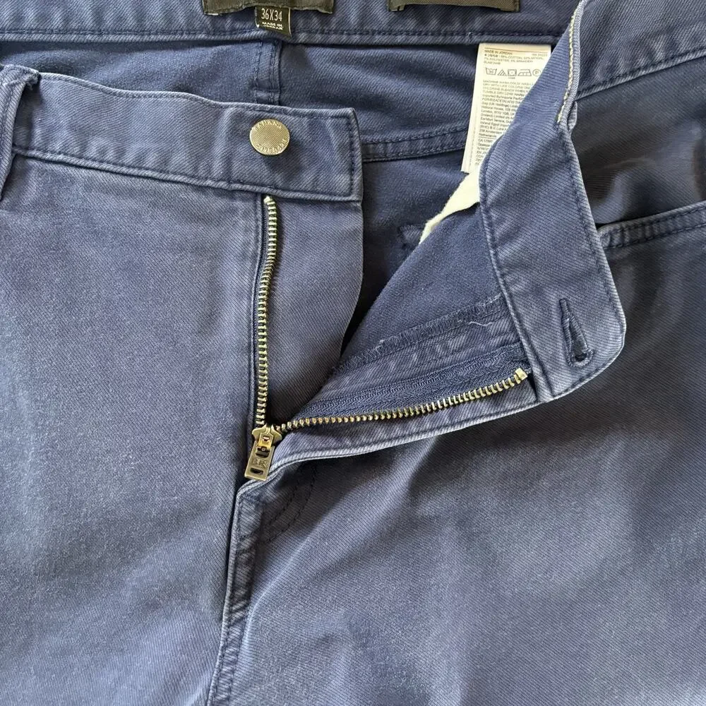 Banana Republic Men's Traveler Navy Blue Slim Fit Jeans Size 36x34 Fit 36x33